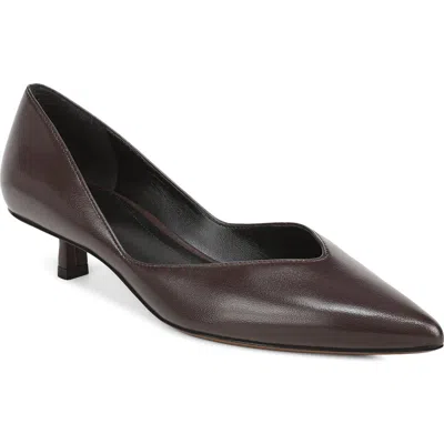Vince Hallie Pointed Toe Leather Pump In Black