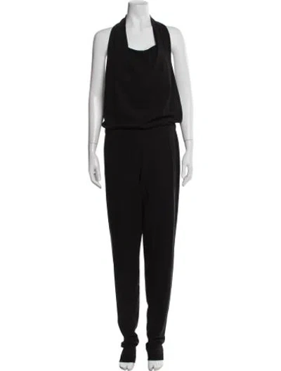 Pre-owned Vince Halterneck Jumpsuit In Black
