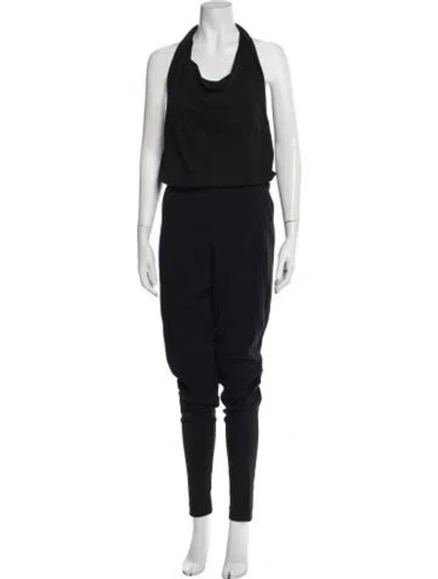 Pre-owned Vince Halterneck Jumpsuit In Black