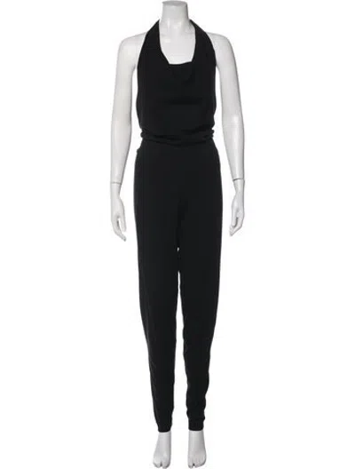 Pre-owned Vince Halterneck Jumpsuit In Black