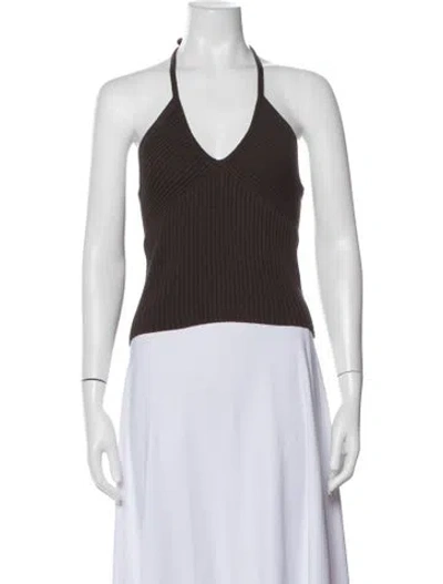 Pre-owned Vince Halterneck Sweater In Black