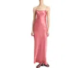 Vince Hammered Satin Maxi Slipdress In Pink