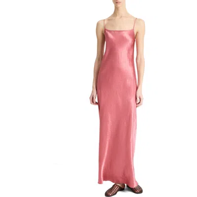 VINCE VINCE HAMMERED SATIN MAXI SLIPDRESS