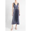 Vince Pleated Hand-smocked Midi Dress In Mauve Thistle