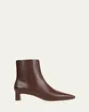 Vince Harlan Leather Ankle Boots In Brown