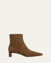 Vince Harlan Suede Ankle Boots In Brown