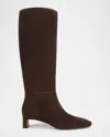 Vince Harlan Suede Knee-high Boots In Brown