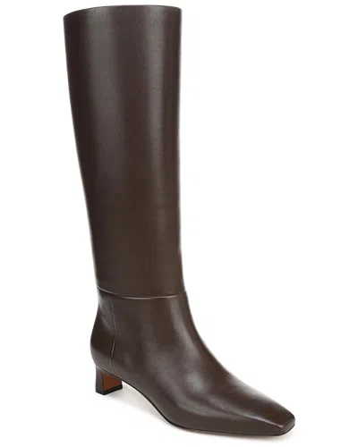 Vince Harlan Tall Leather Boot In Burgundy
