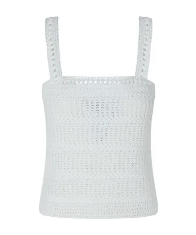 Vince Heart-collar Vest In White