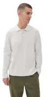 Vince Heathered Double Face Polo H Blanco/terrapin In White