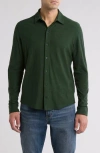 Vince Heavy Slub Button-up Shirt In Hunter Green