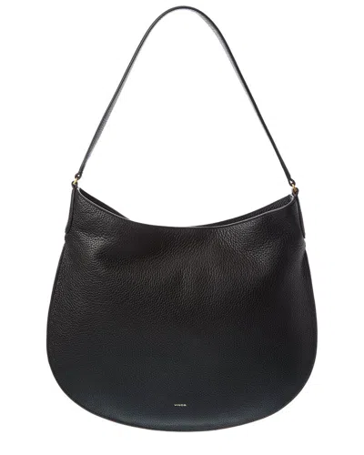 Vince Helena Leather Hobo In Black
