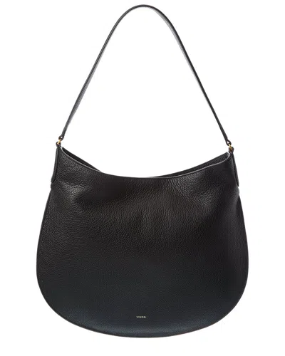 Vince Helena Leather Hobo In Black