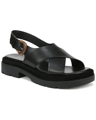 Vince Helena Leather Slingback Sandal In Black