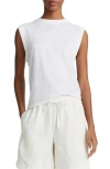 Vince Pima Cotton Muscle Tee In Off White