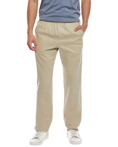 Vince Hemp Linen-blend Drawstring Pant In Neutral