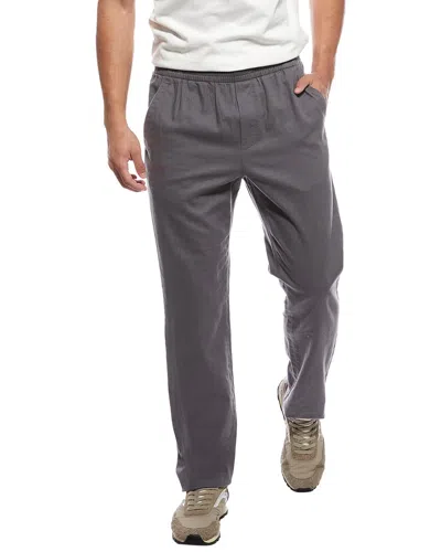 Vince Hemp Linen-blend Drawstring Pant In Purple
