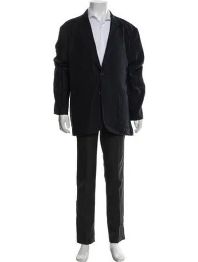 Pre-owned Vince Hemp Overcoat W/ Tags W/tags In Blue