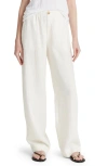 Vince Hemp Wide-leg Utility Pants In Off White