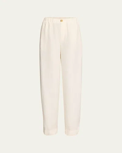 Vince Hemp Wide-leg Utility Pants In White