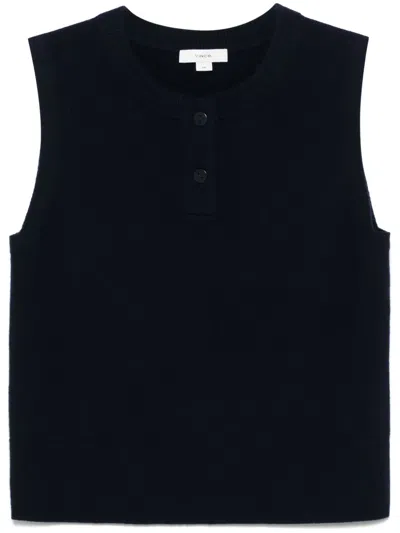 Vince Henley Vest In Black