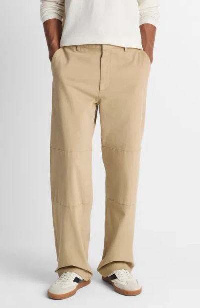 Vince Henry Peached Stretch Cotton Pants In Neutral