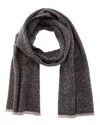 Vince Herringbone Boucle Wool & Alpaca-blend Scarf In Gray