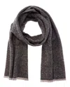 Vince Herringbone Boucle Wool & Alpaca-blend Scarf In Gray