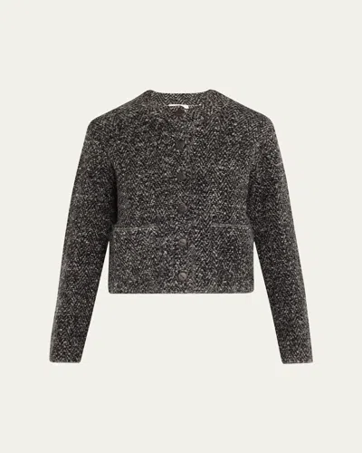 VINCE HERRINGBONE CASHMERE JACKET