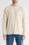 Vince Herringbone Cotton French Terry Sweatshirt In Brown