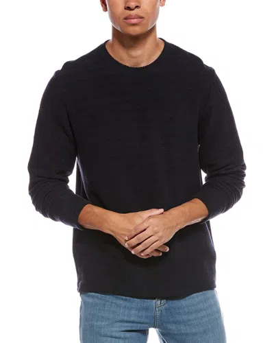 Vince Herringbone French Terry Pullover In Black