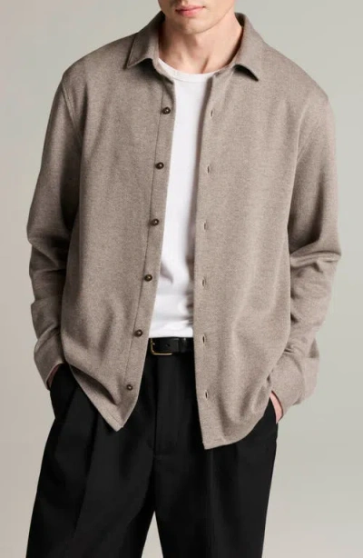 Vince Herringbone Long Sleeve Button Up Shirt In Multi