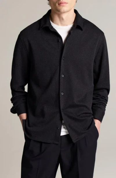 Vince Herringbone Long Sleeve Button Up Shirt In Multi