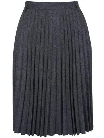 VINCE HERRINGBONE MIDI SKIRT