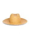 Vince Herringbone Panama Hat In Camel