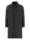 Vince Wool-blend Herringbone Coat In Gray
