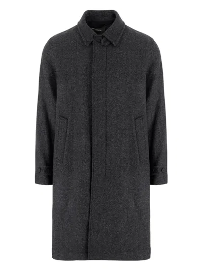 VINCE HERRINGBONE WOOL COAT