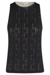 Vince High Neck Sleeveless Sweater In Black