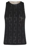 Vince High Neck Sleeveless Sweater In Black