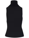 Vince Sleeveless Turtleneck Black In Black