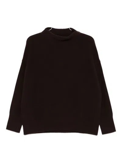 Vince High-neck Sweater In Brown