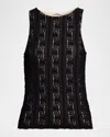 Vince High-neck Textured Shell In Black