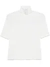Vince Elbow-sleeve Turtleneck Top In 白色