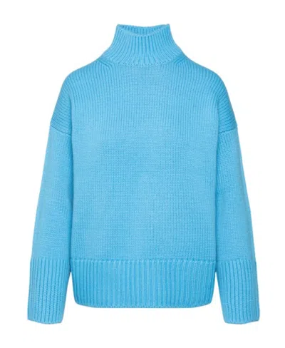 Vince High-necked Sweater In Blue