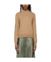 Vince Rollkragenpullover Aus Meliertem Strick In Nude