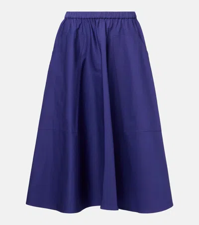Vince High-rise Cotton Midi Skirt