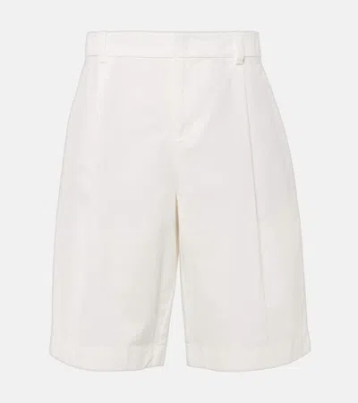 Vince High-rise Cotton Shorts In White