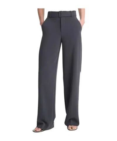 Vince High-rise Laced Wide-leg Pants In Black