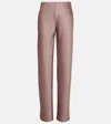 Vince Womens Mauve Lilac High-rise Wide-leg Woven Trousers In Pink