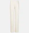 Vince High-rise Satin Wide-leg Pants In White